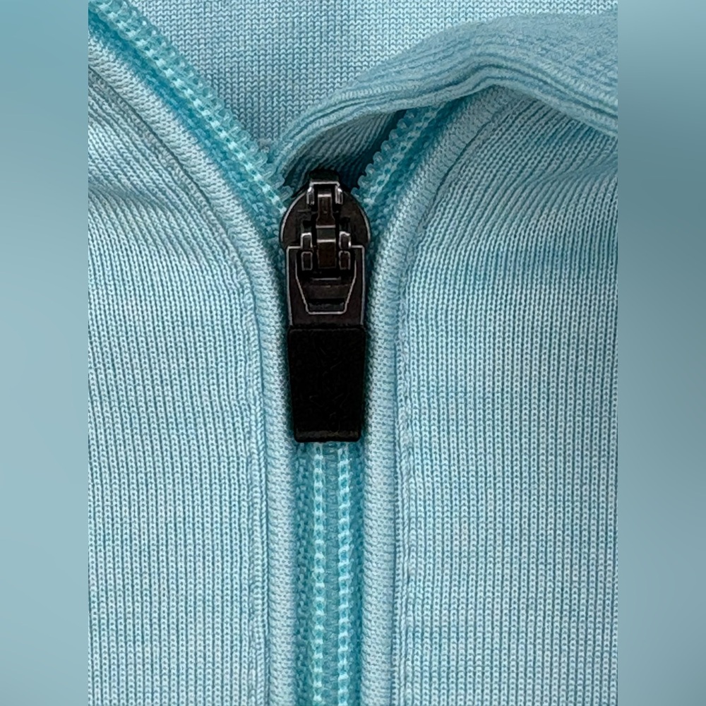 GREG NORMAN Golf Shirt Light Blue Quarter-Zip Pullover Women’s Large - Picture 4 of 8
